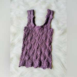 Free People intimately scalloped square neck tank small